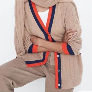 The Sinclair Cashmere Ribbed Cardigan